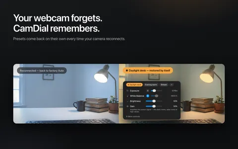 CamDial: USB Webcam Settings screenshot